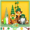St.Patrick's Day Gnome Plush Elf Decorations - 4PCS Handmade Green Irish Gnome Scandinavian Tomte Leprechaun for Home Decor/Table Ornament