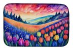 Dish Drying Mat Absorbent Dish Drying Mat Pad for Kitchen Counter Dish Drainer Mat for Countertop, 14 x 21", Multicolor