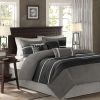 7 PC Pieced Faux Suede Comforter Set Queen