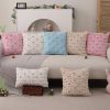 Easter Pillow Covers 20x20 inch Set of 2 Easter Decorations Pink Ears Beige Rabbit Soft Plush Faux Fur Jacquard Throw Pillows for Bedroom Sofa Holiday