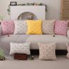 Easter Pillow Covers 20x20 inch Set of 2 Easter Decorations Pink Ears Beige Rabbit Soft Plush Faux Fur Jacquard Throw Pillows for Bedroom Sofa Holiday