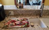 Christmas Bows & Ribbons Dish Drying Mat Absorbent Dish Drying Mat Pad for Kitchen Counter Dish Drainer Mat for Countertop, 14 x 21", Multicolor