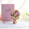 Carnation Flower And Sunflower Bouquet 3D Pop Up Card Handmade Greeting Cards For Valentine's Day; Thanksgiving; Thank You; Thinking Of You Size 15*20
