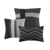 7 Piece Faux Suede Comforter Set Queen