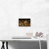 Still Life With Fruits Porcelain Bowls Vase Of Flowers Two Squirrels Eating Nuts