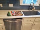 Cookies with Santa Claus Mrs. Claus Dish Drying Mat Absorbent Dish Drying Mat Pad for Kitchen Counter Dish Drainer Mat for Countertop, 14 x 21"