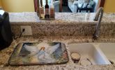 Dish Drying Mat Absorbent Dish Drying Mat Pad for Kitchen Counter Dish Drainer Mat for Countertop, 14 x 21", Multicolor