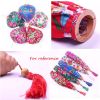 14'' Chinese Style Cloth Lantern Diamond Shape Hanging Lantern for Home Garden Party Decorative Lampshade