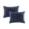 Tufted Comforter Set Navy Queen