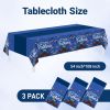3 Pack St Patricks Day Decorations,St Patricks Day Table Cloths for Rectangle Tables,54" x 108" Disposable Plastic Tablecloths for St. Patrick's Day
