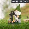 Cute Squirrels Statue Garden Lighting Waterproof Resin Figurines