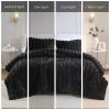 soft Faux Fur Ribbed Comforter Set Full/Queen