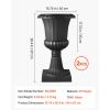 Plastic Urn Planters, 15.8 x 26.4 Inch, 2 Pack  Classic Flower Pots Front Porch Planters, Indoor & Outdoor Vase for Wedding, Party, Event, Home