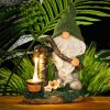 Cute Squirrels Statue Garden Lighting Waterproof Resin Figurines