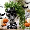 Skull Planter, Gothic Planters for Halloween Decorations Indoor/Outdoor Plants, Goth Flower Pots, Plant Pots, Skull Flower Pot, Plant Pot