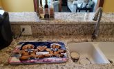 Christmas Gingerbread Dish Drying Mat Absorbent Dish Drying Mat Pad for Kitchen Counter Dish Drainer Mat for Countertop, 14 x 21", Multicolor