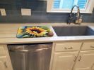 Sunflowers in Watercolor Dish Drying Mat Absorbent Dish Drying Mat Pad for Kitchen Counter Dish Drainer Mat for Countertop, 14 x 21", Multicolor