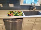 Colorful Lemons Dish Drying Mat Absorbent Dish Drying Mat Pad for Kitchen Counter Dish Drainer Mat for Countertop, 14 x 21", Multicolor