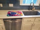Colorful  Dish Drying Mat Absorbent Dish Drying Mat Pad for Kitchen Counter Dish Drainer Mat for Countertop, 14 x 21", Multicolor