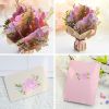 Carnation Flower And Sunflower Bouquet 3D Pop Up Card Handmade Greeting Cards For Valentine's Day; Thanksgiving; Thank You; Thinking Of You Size 15*20