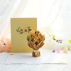 Carnation Flower And Sunflower Bouquet 3D Pop Up Card Handmade Greeting Cards For Valentine's Day; Thanksgiving; Thank You; Thinking Of You Size 15*20