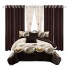 9 Piece Soft All-Season Washed Microfiber Cover Set , Queen/King/Calking Bedding Set With Pillowcases,Bedspread Print Curtains & Solid Curtains,Print