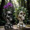 Skull Planter, Gothic Planters for Halloween Decorations Indoor/Outdoor Plants, Goth Flower Pots, Plant Pots, Skull Flower Pot, Plant Pot