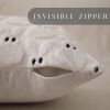 Easter Pillow Covers 20x20 inch Set of 2 Easter Decorations Pink Ears Beige Rabbit Soft Plush Faux Fur Jacquard Throw Pillows for Bedroom Sofa Holiday