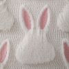 Easter Pillow Covers 20x20 inch Set of 2 Easter Decorations Pink Ears Beige Rabbit Soft Plush Faux Fur Jacquard Throw Pillows for Bedroom Sofa Holiday