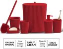 Bathroom Set - Bathroom Accessories Set, 6PC Bathroom Accessory Set with Toilet Brush,Trash Can & Soap Dispenser
