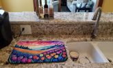 Dish Drying Mat Absorbent Dish Drying Mat Pad for Kitchen Counter Dish Drainer Mat for Countertop, 14 x 21", Multicolor