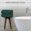 Pack of 4 Extra Large Bath Towels 30 x 60 Inches, 100% Cotton, Larger & Lighter Weight, Quicker to Dry, Super Soft and Absorbent, Perfect for Bathroom