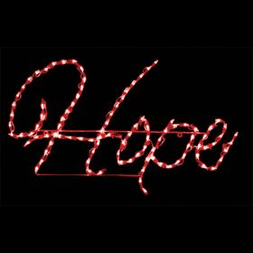 Hope LED Sign (Color: Red)